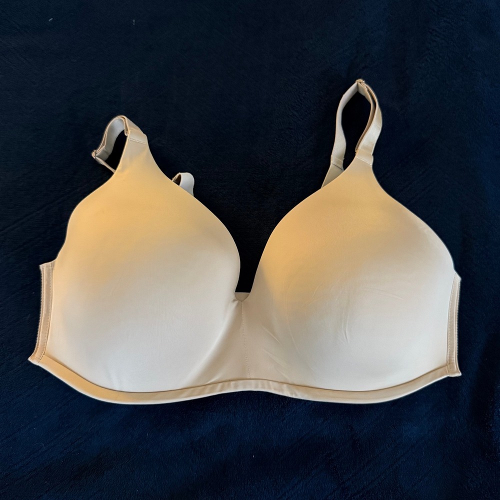 Soma Vanishing 360 Wireless Bra Tan Beige Full Coverage 38D 122401